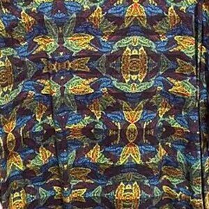 LuLaRoe Irma Tunic Size XL Geometric Tribal Aztec Blue Red Green Yellow NWT